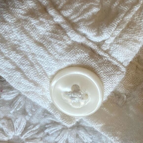 Oshkosh Genuine Kids Boho Style Gauze Blouse Off White Cream Infant Size 18 M - Picture 8 of 12